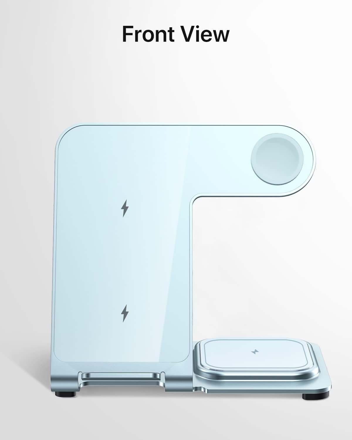 Cargador o Estación de carga inalámbrico 3 en 1 azul