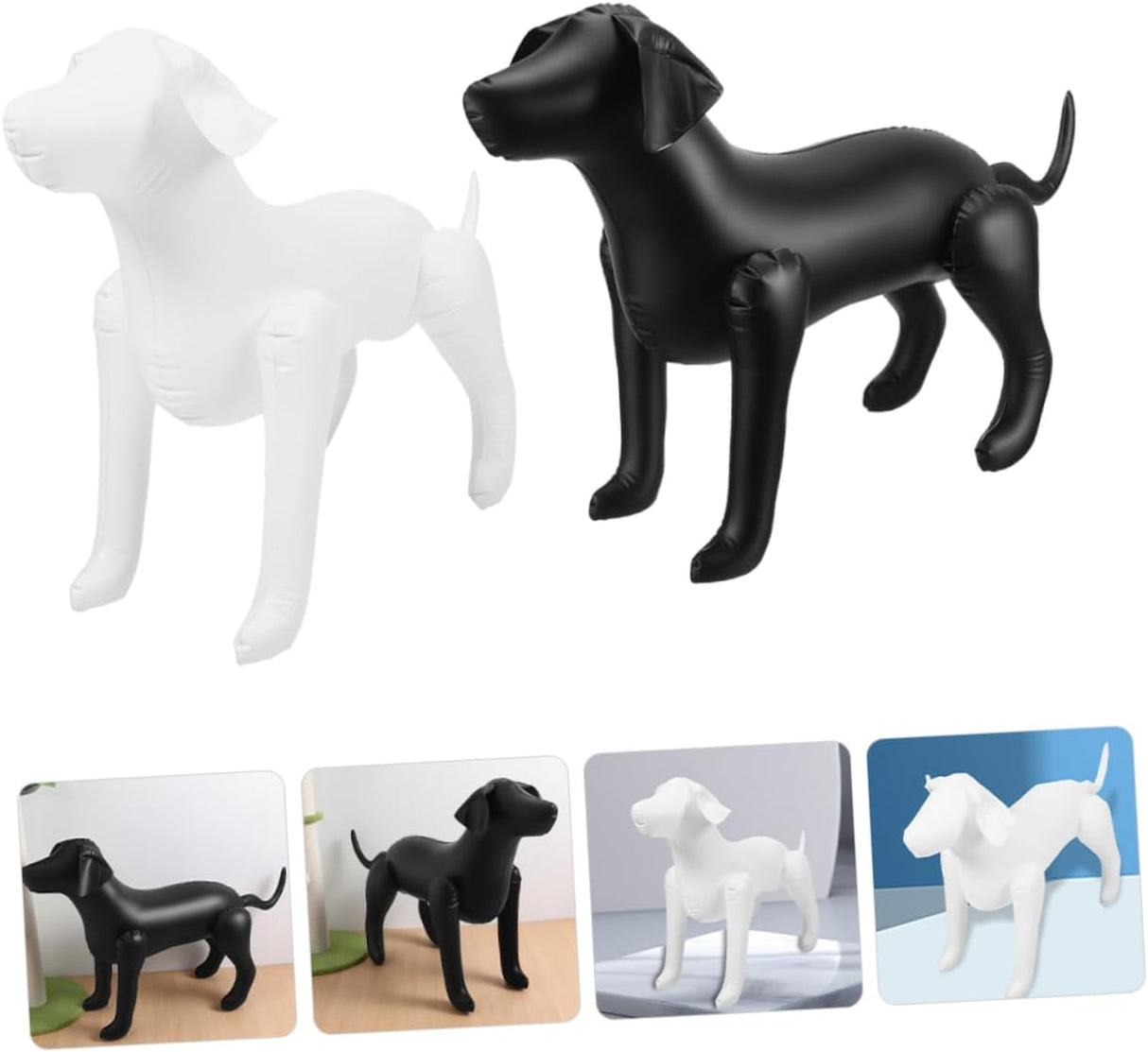 Maniquí de Perro PVC Inflable para Tienda de Mascotas 2pcs