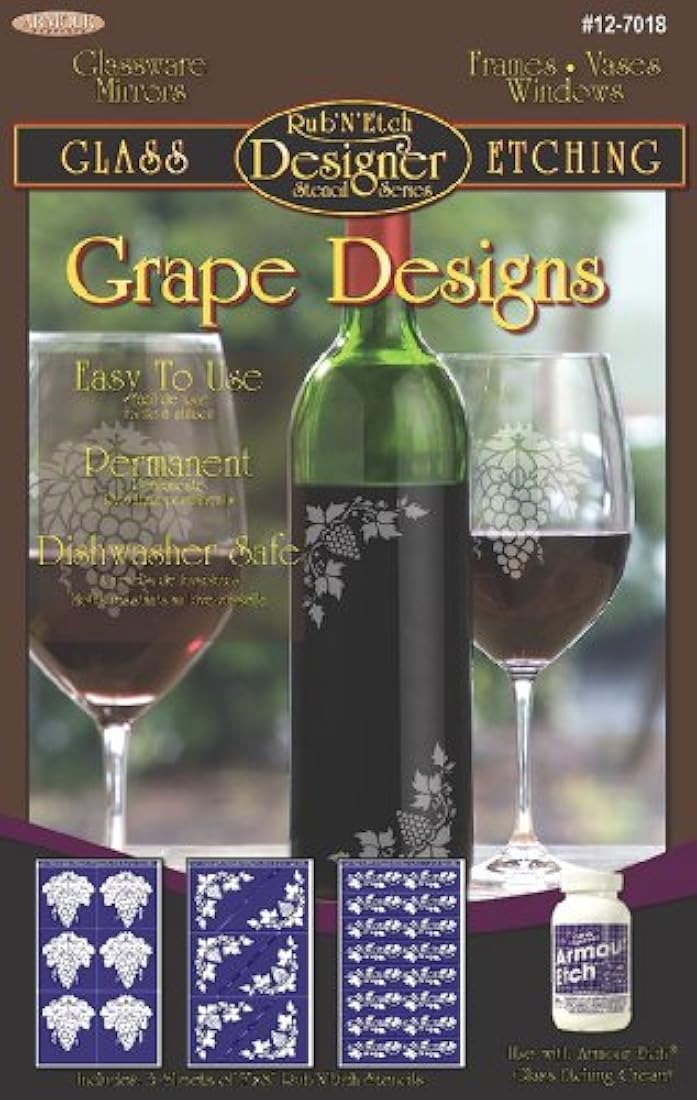 Armor Etch Designer Stencil Pak Uva diseños