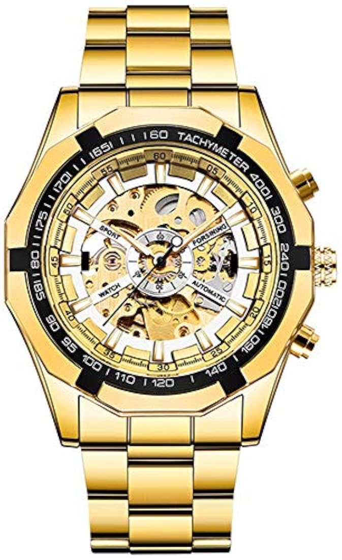 Fanmis Reloj automático de lujo para hombre con pulsera