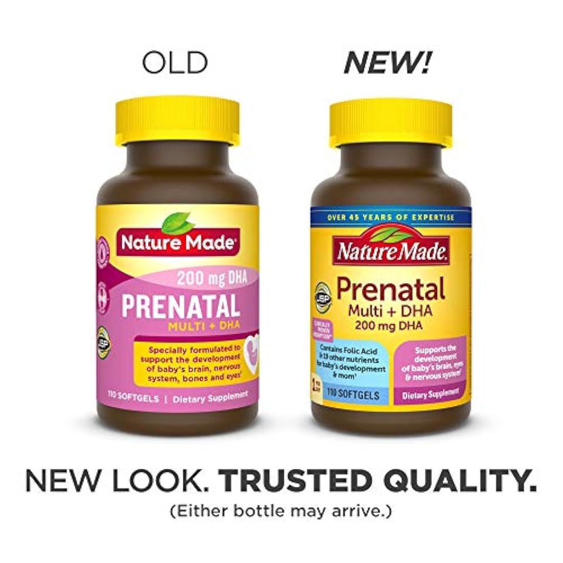 Nature Made Suplemento alimenticio Prenatal 200 mg, 60 cáp