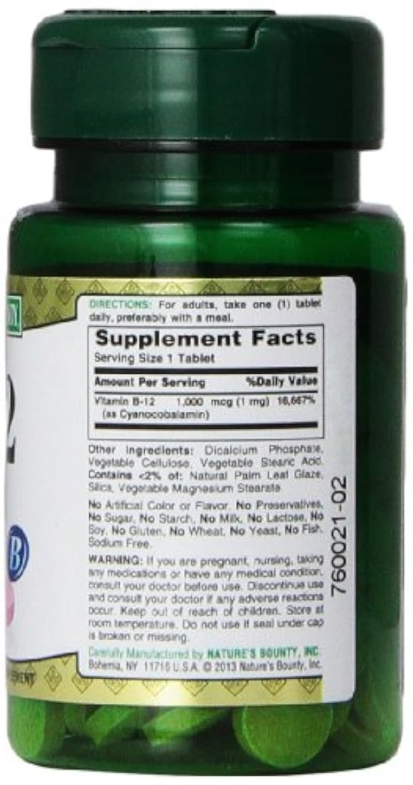 Comprimidos de B12 Natures Bounty