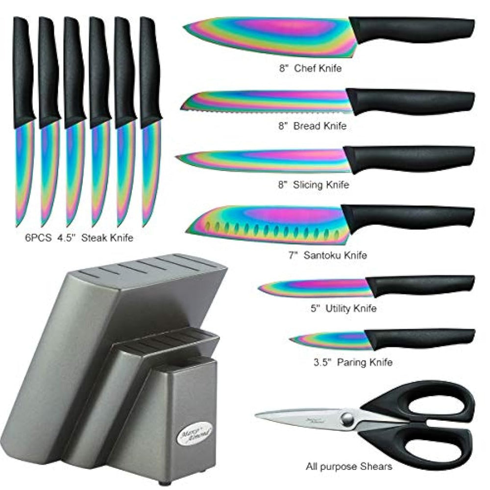 juegos de cuchillos Marco Almond en acero inoxidable