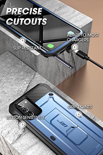 SUPCASE Unicorn Beetle Pro Series - Funda para Samsung Galaxy Note 20 (versión 2020), funda resistente de cuerpo completo y soporte sin protector de pantalla integrado (azul pizarra)