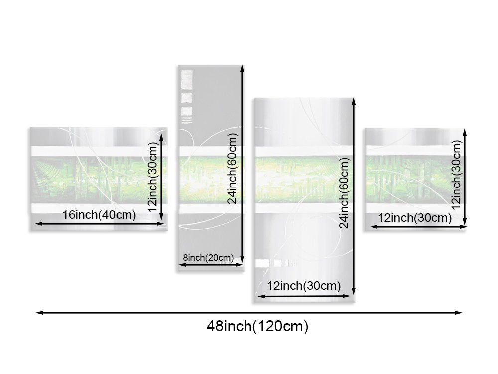 Pinturas de arte abstracto de Noah Art, sobre lienzo, 4