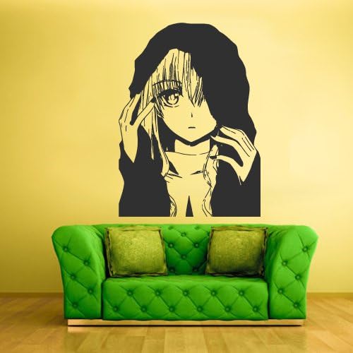Vinilo decorativo de chica anime, marca Z1721, estilo único.