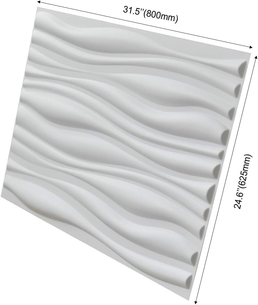 Paneles de pared decorativos de PVC 3D onda 2