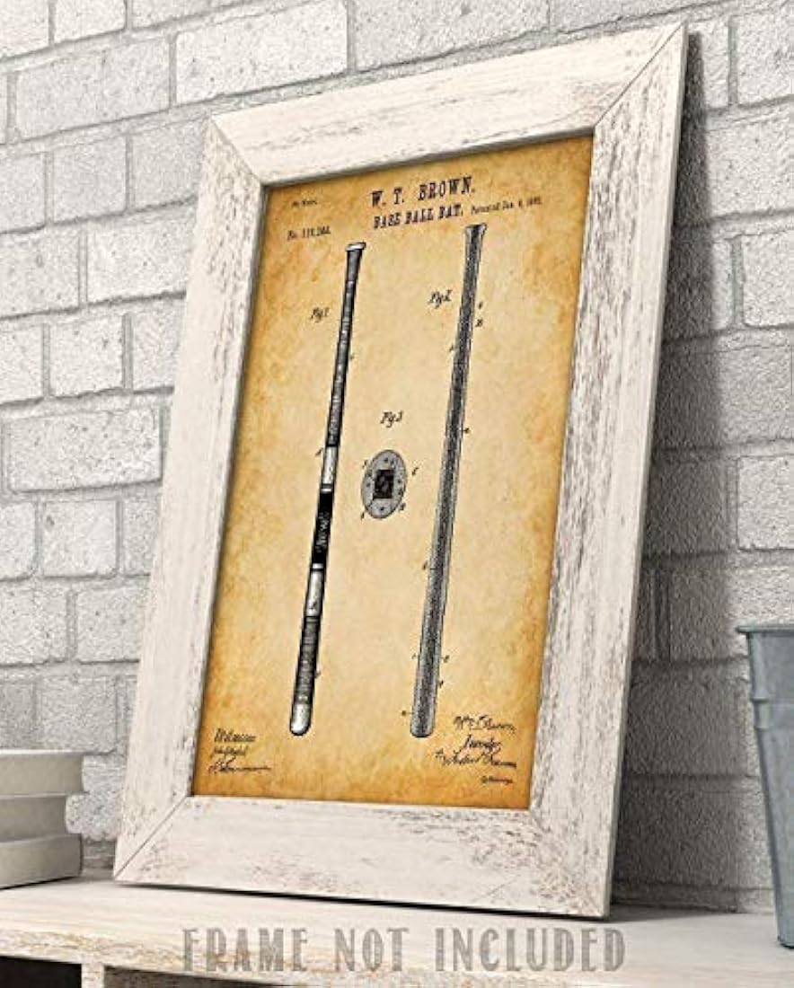 Cuadro bate de béisbol Impresión de patente