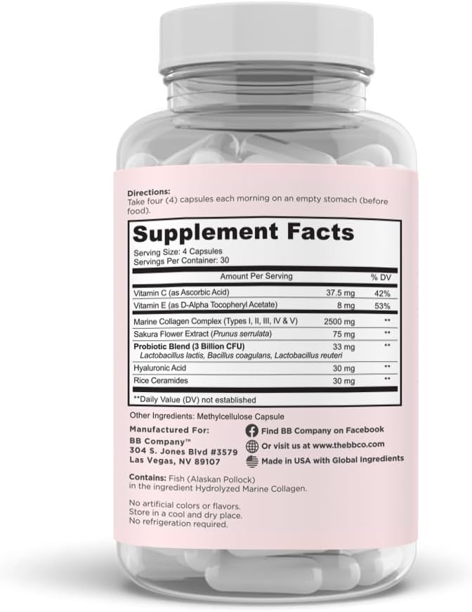 Colágeno Marino para Mujeres con Ácido Hialurónico y Probióticos