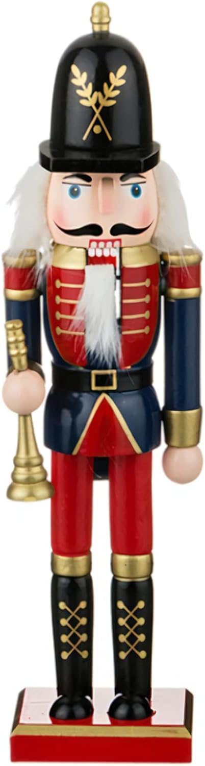 Adorno de Navidad Nutcracker de Madera, 12 Pulgadas, Trompeta