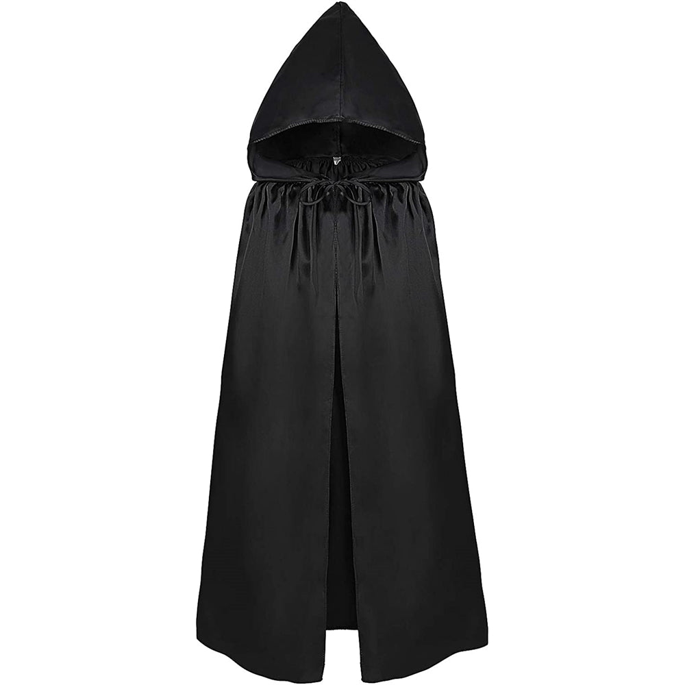 Disfraces de Capa de terciopelo con capucha negro talla S