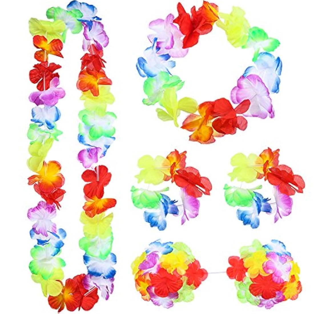 Disfraces Juego de 8 piezas de falda hawaiana