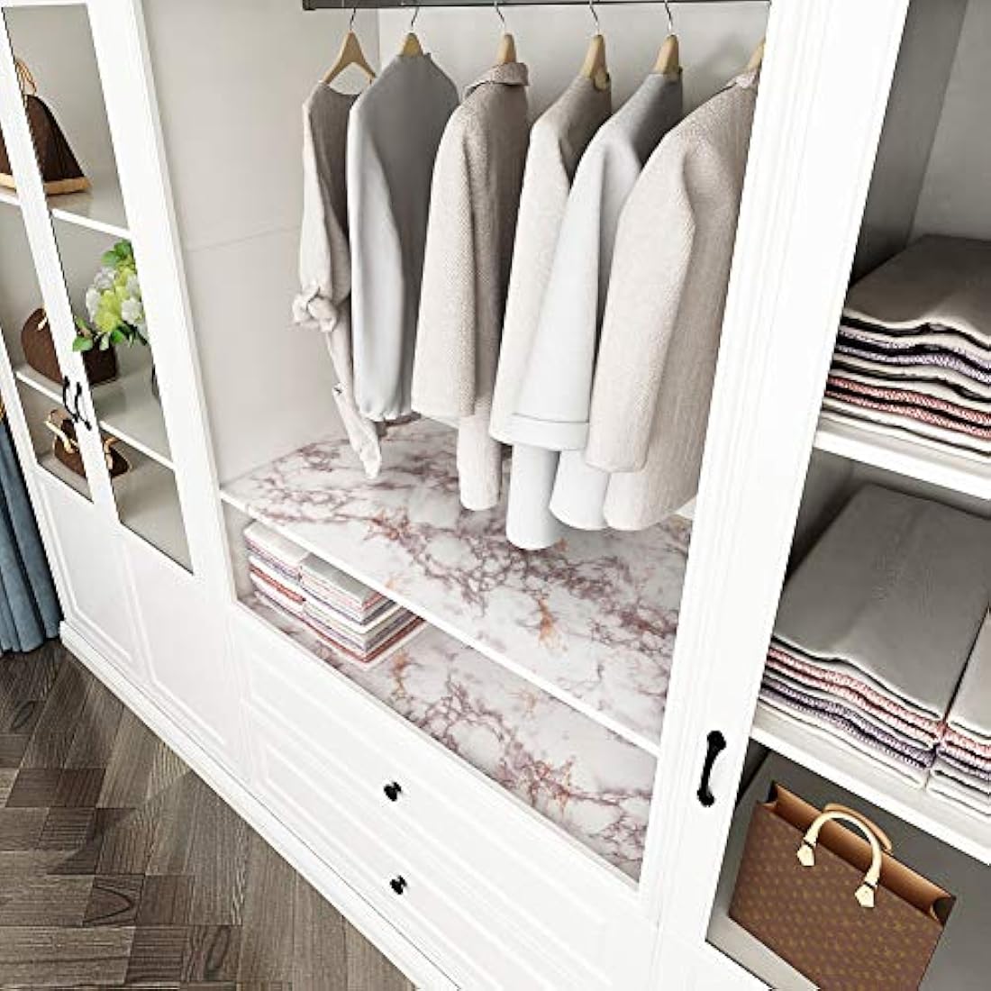 Papel de contacto de mármol Livelynine Encimeras de pelar