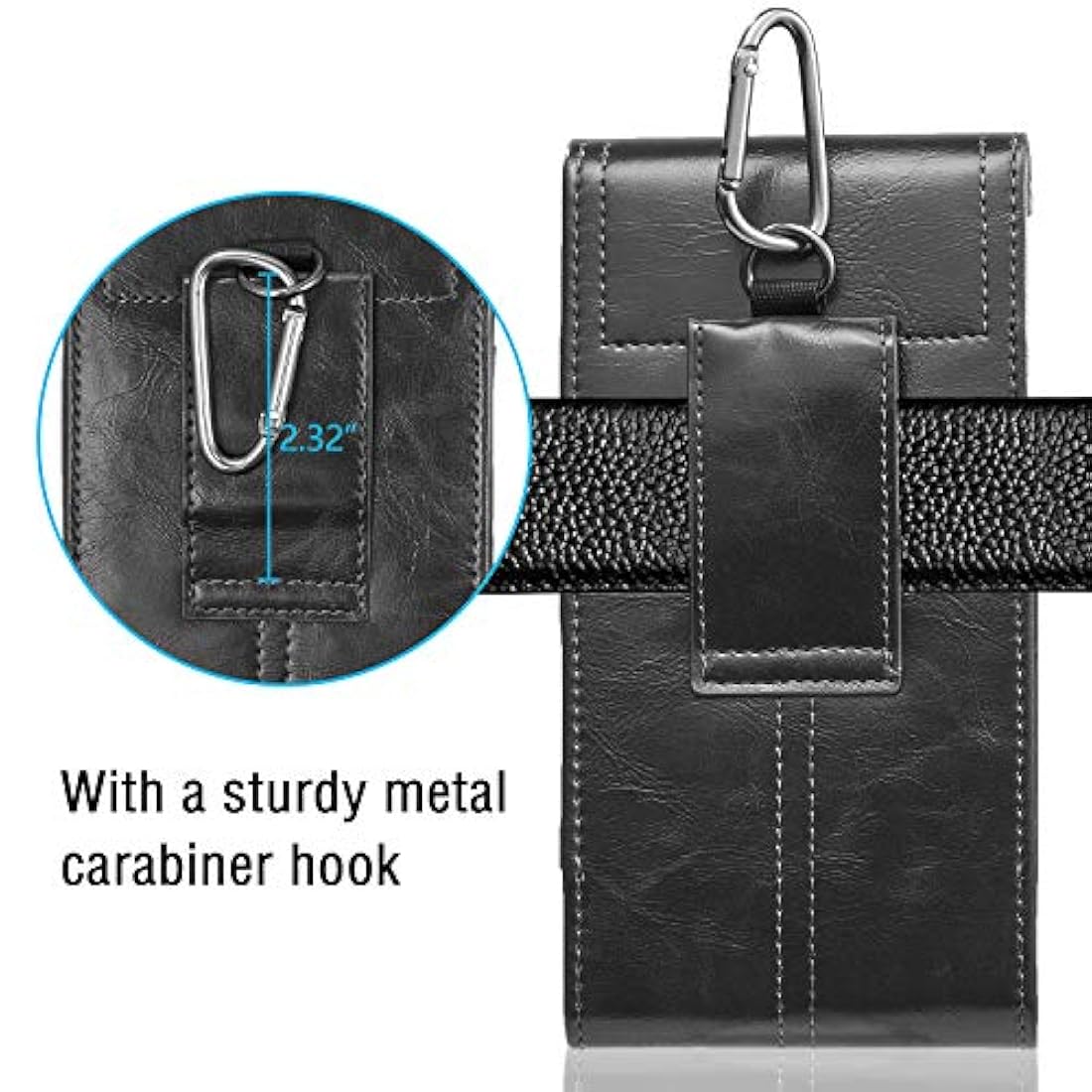 Funda para cinturón para iPhone 8 Plus 11 Pro Max, Negro