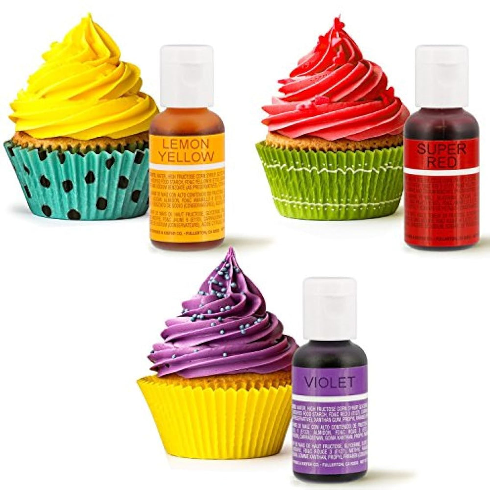 Set de colorantes para pasteles pasta en gel líquido