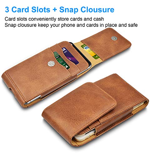 Takfox Funda de teléfono para Samsung Galaxy Note 20 S22 Ultra S21+ S20 FE S10 S9 A02s A03s A12 A13 A32 A42 A52 A51 A71 5G A01, Note 10 9 J7 Funda de piel para cinturón de teléfono celular Marrón Marrón