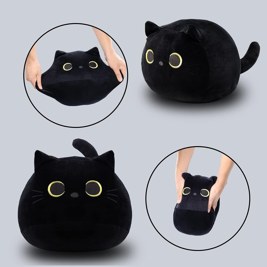 Peluche de gato negro 3D Pochita kawaii 15 pulgadas