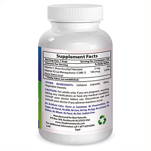 Best Naturals Vitamina K2 100 mcg 120 pastillas