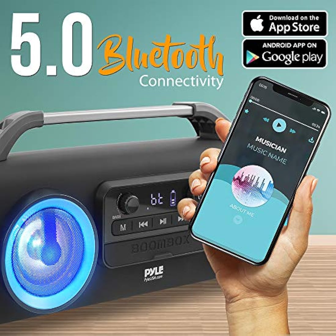 Parlante portátil inalámbrico Bluetooth PYLE-HOME PBMSPG144