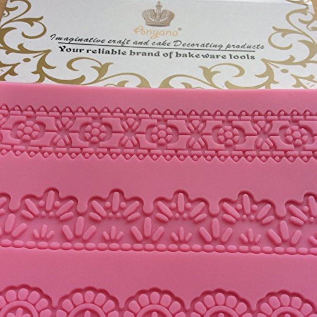 Molde de silicona de Banda de encaje para pasta de azúcar