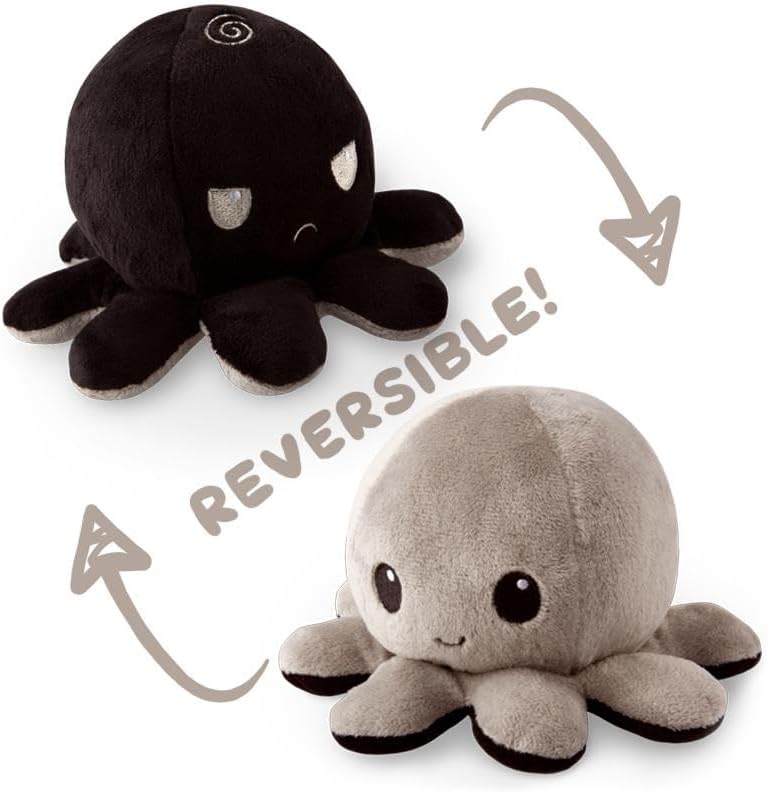 TeeTurtle - Octopus de Peluche Reversible - Fidget Sensory