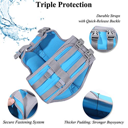 Vivaglory Chalecos salvavidas de neopreno para perro, cómodo y seguro chaleco salvavidas para perros con flotabilidad superior y mango de rescate