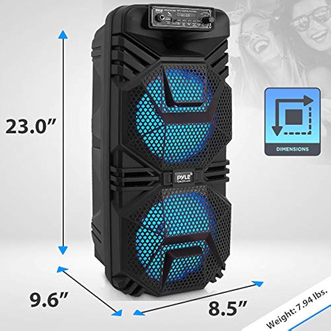 Parlante Portátil con Bluetooth 600 W PYLE-PRO PPHP2836B