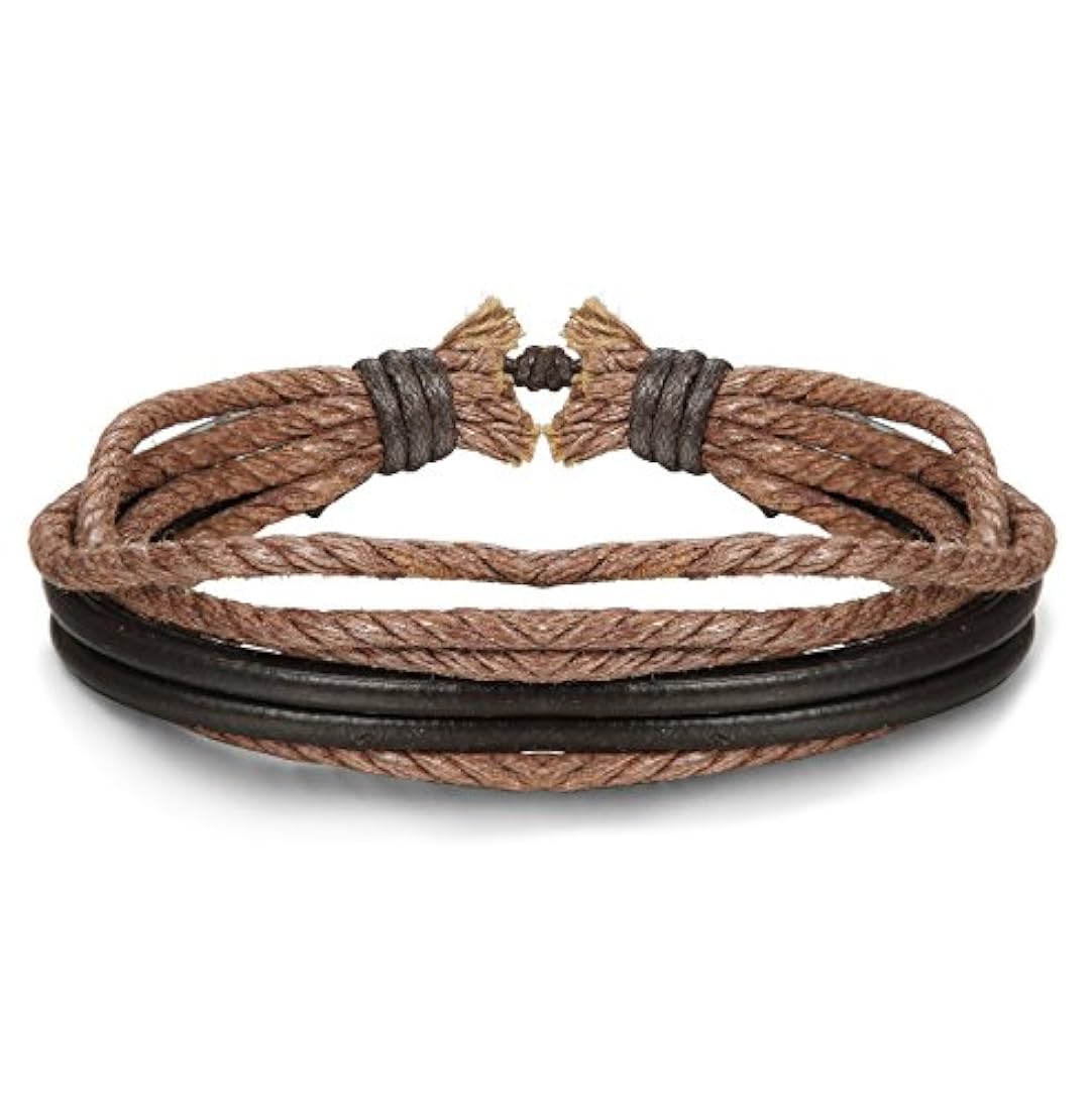 Pulsera de piel trenzada ajustable para hombre y mujer