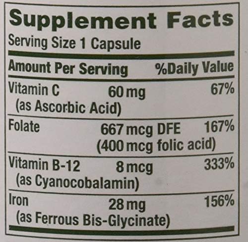 Suplemento Natures Bounty Plancha suave 28 mg 90 cápsulas