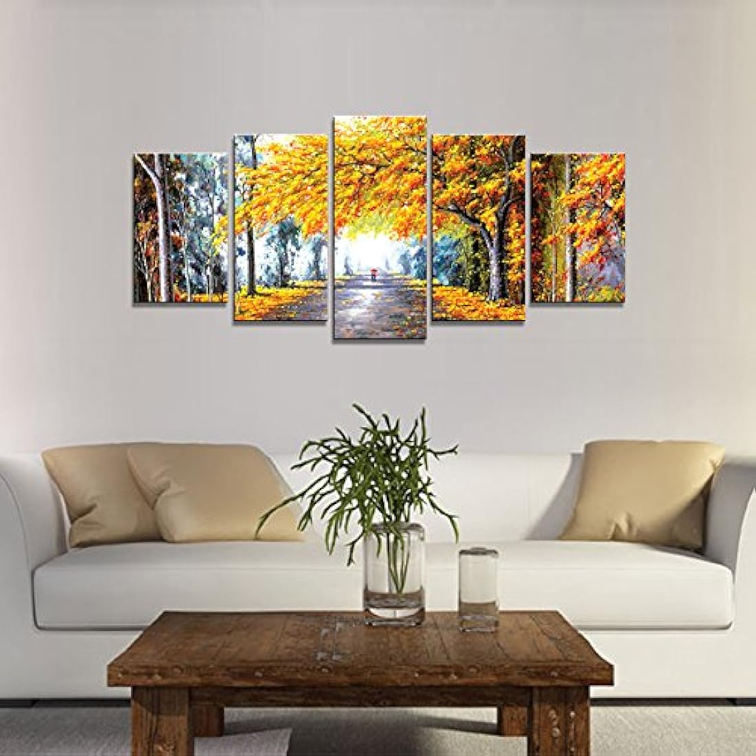 Wieco Art impresiones en lona Arte Giclée 5 paneles