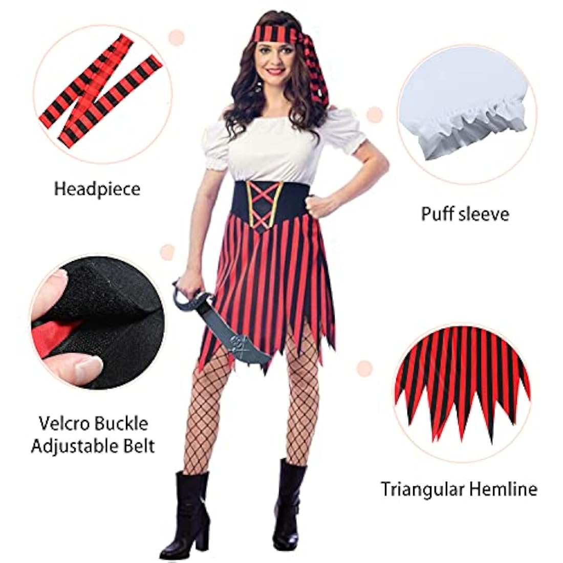 Disfraces - Disfraz de pirata para mujer