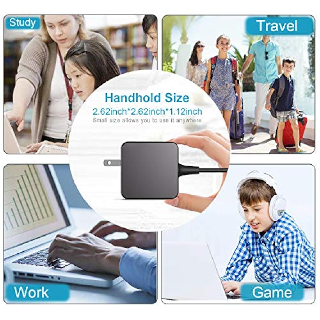 Cargador de CA de 65 W para Lenovo IdeaPad