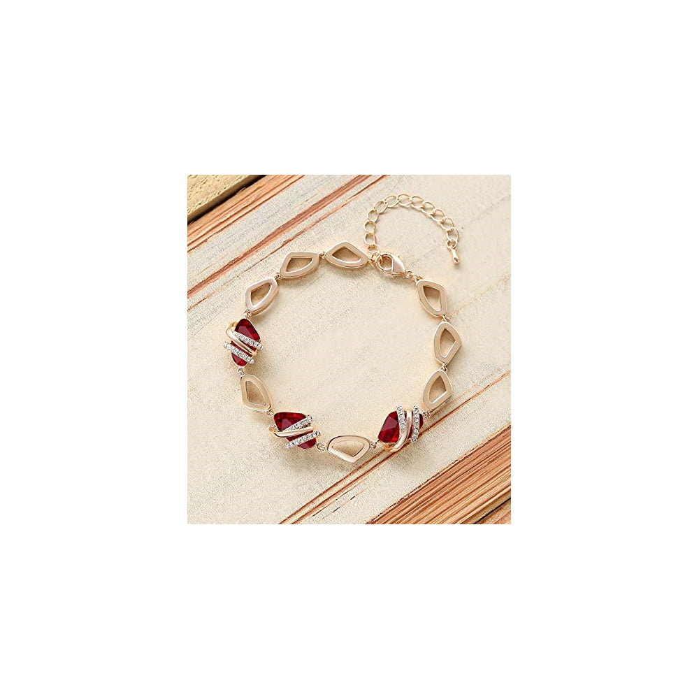 Pulseras y tobilleras de eslabones con cristales