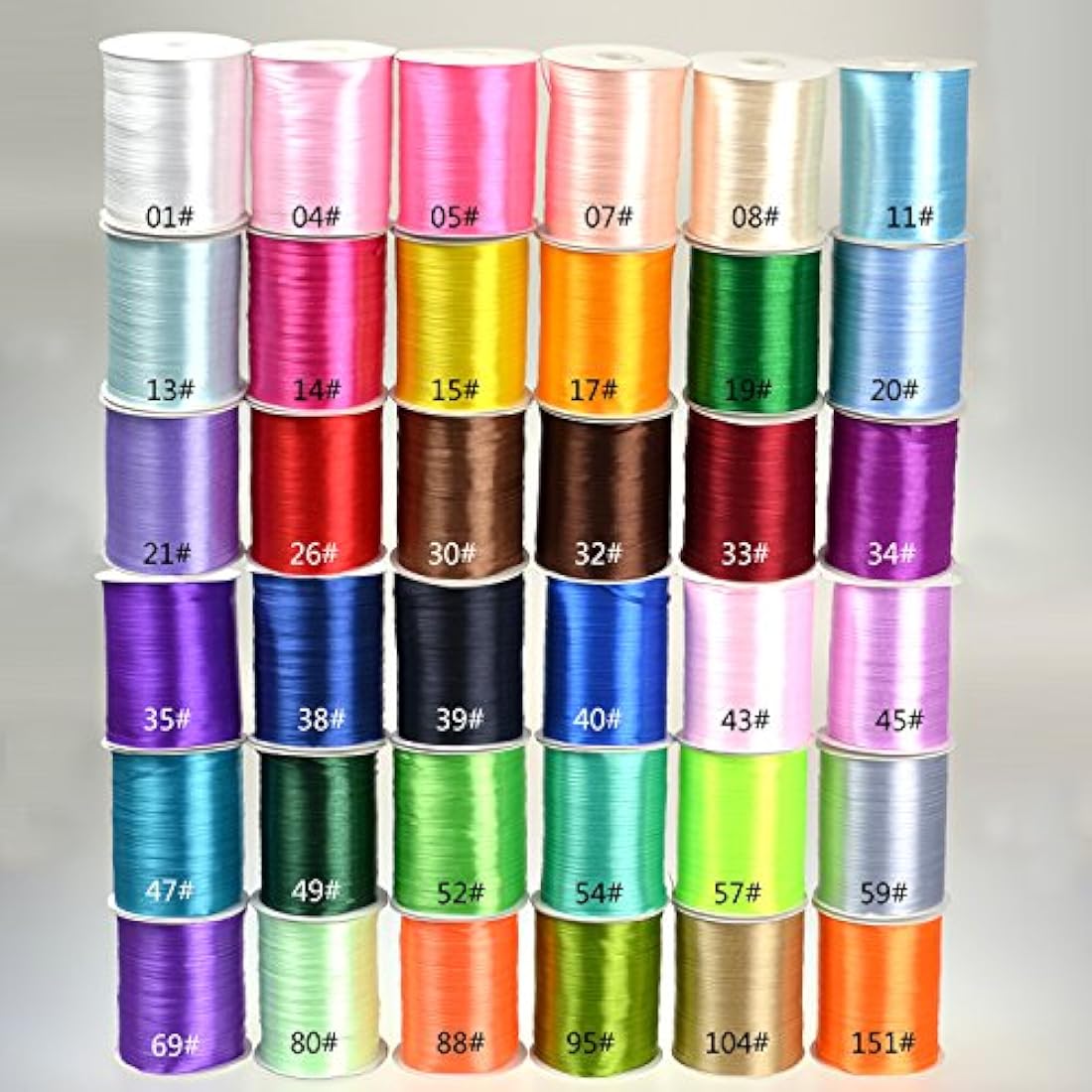 Cinta de satén de 1/8 pulgadas por 870 yardas