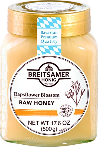 Breitsamer Rapsflower Blossom Honey Jar, 17.6 onzas