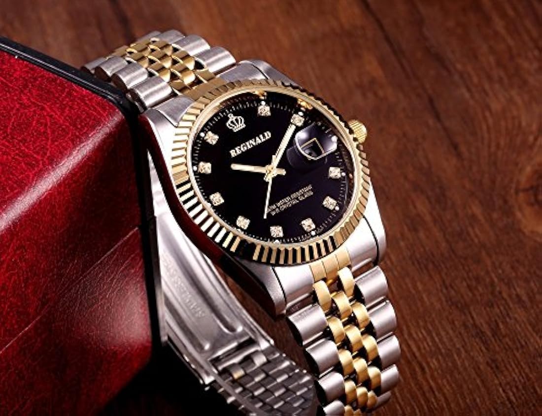 Fanmis - Reloj unisex de lujo de acero inoxidable