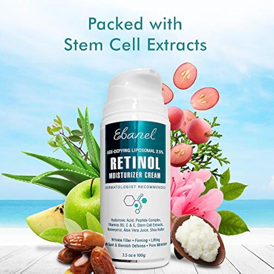 Ebanel Retinol Crema 2.5% con ácido hialurónico