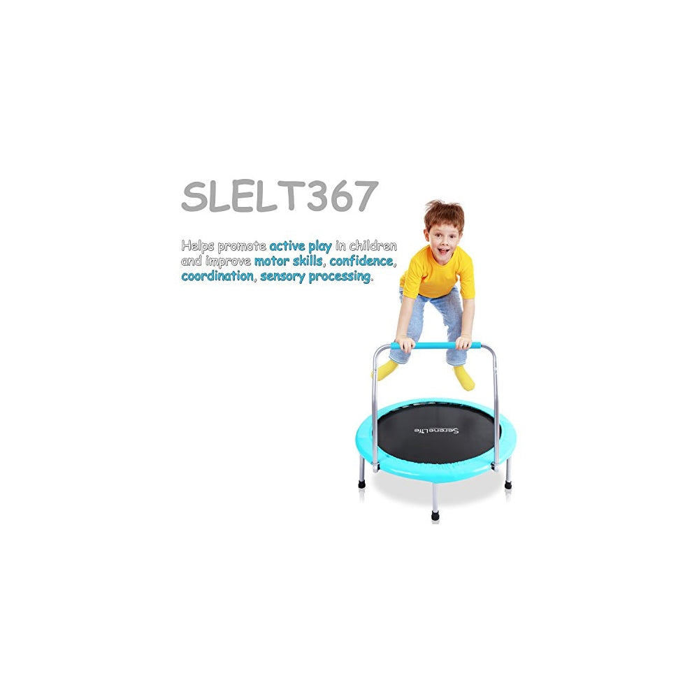 Trampolín para niños negro portátil SereneLife SLELT367