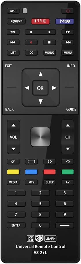 Control remoto universal Gvirtue para TV Vizio modelo VZ-2+L
