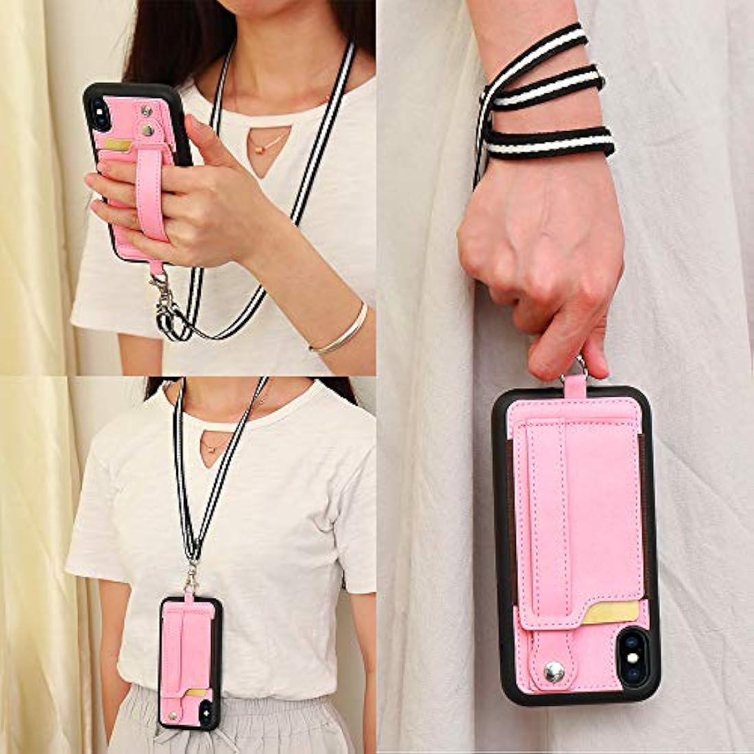 TOOVREN - Funda tipo cartera para iPhone X/Xs,