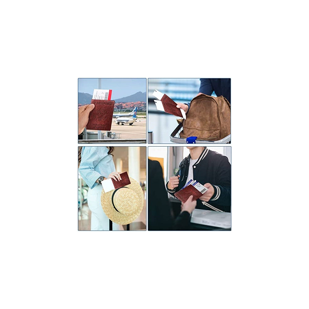 Porta Documentos y Tarjeta de pasaporte mejoradas rojo