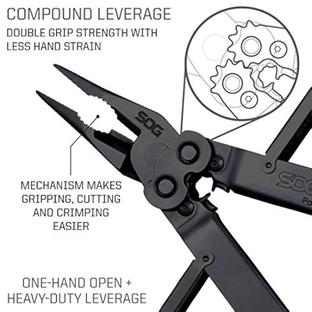 Multiherramienta PowerLock EOD SOG con cúter de seguridad