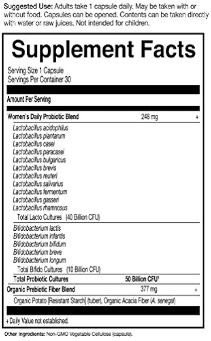 Probiotico Jardín de vida / suplemento para mujeres 30 tab