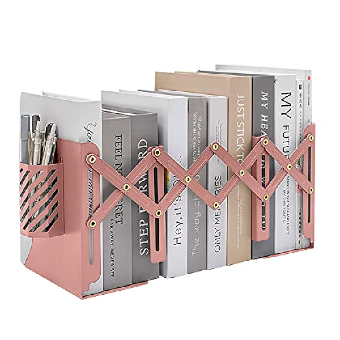 Sujetalibros ajustables pesado organizador de libros