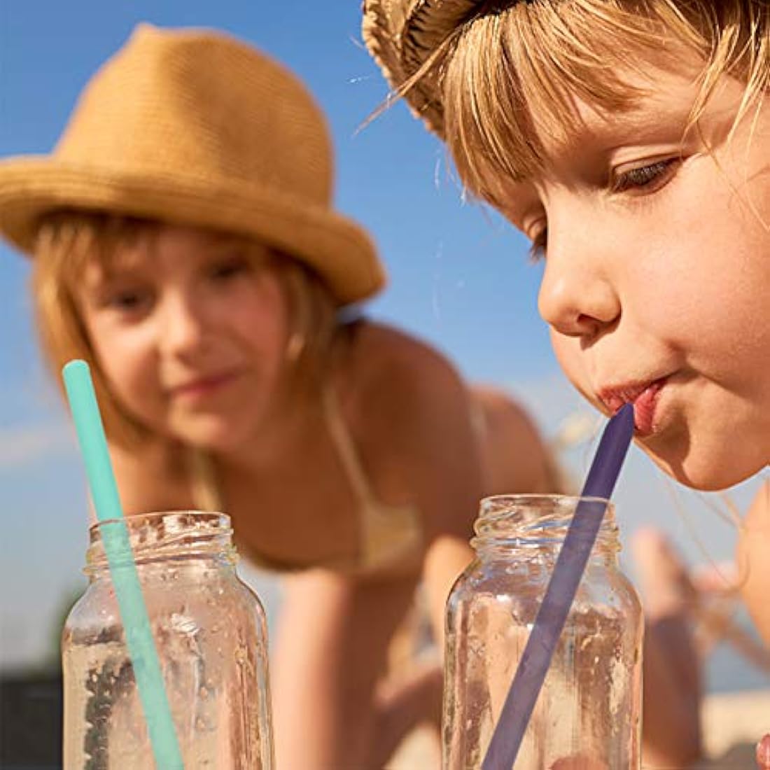 Juego de 12 pajitas de silicona para vasos de 30 oz y 20 oz