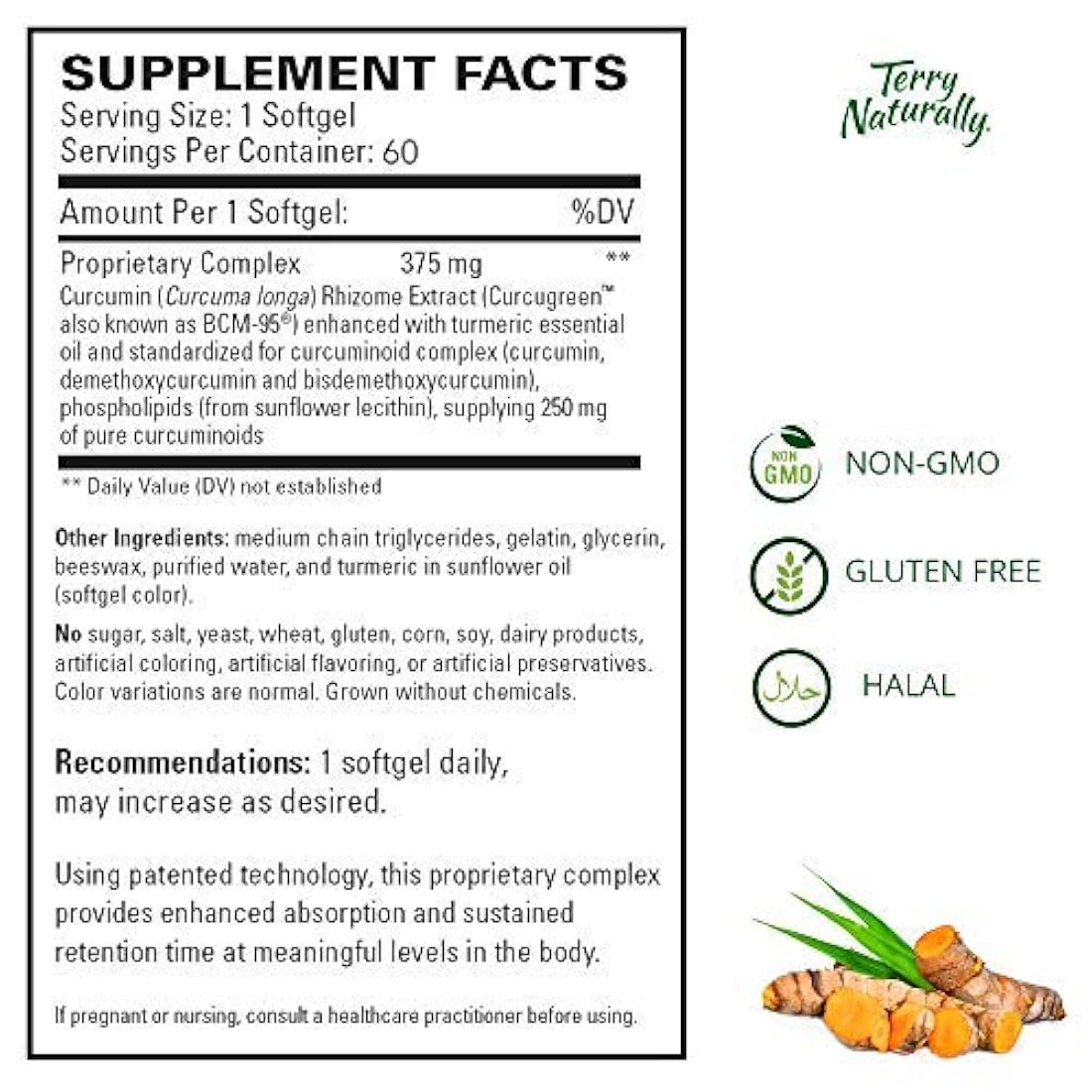 Terry Naturalmente CuraMed 375 mg - 60 cápsulas blandas