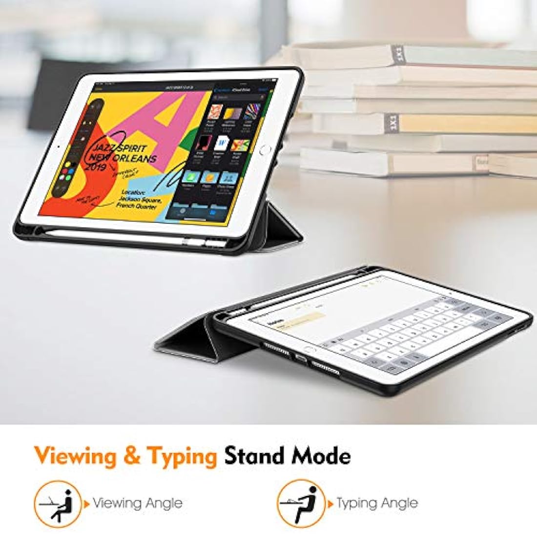 Funda para iPad 7ªgen de 10.2 2019 con soporte Negro Fintie