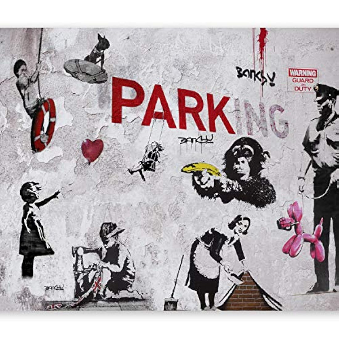 Mural de pared diseño de imagen de Banksy