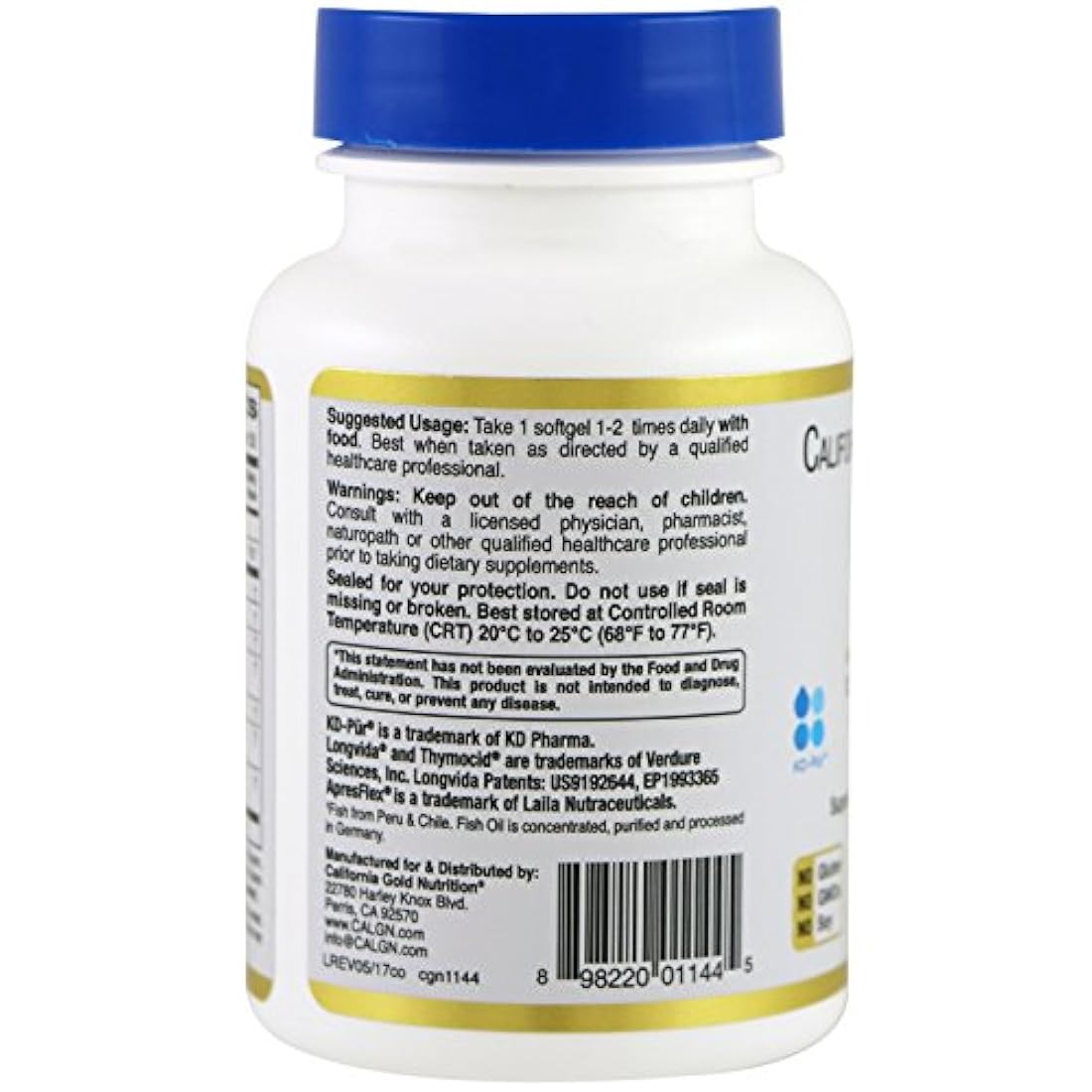 California Gold - Suplemento con Fórmula de Pescado