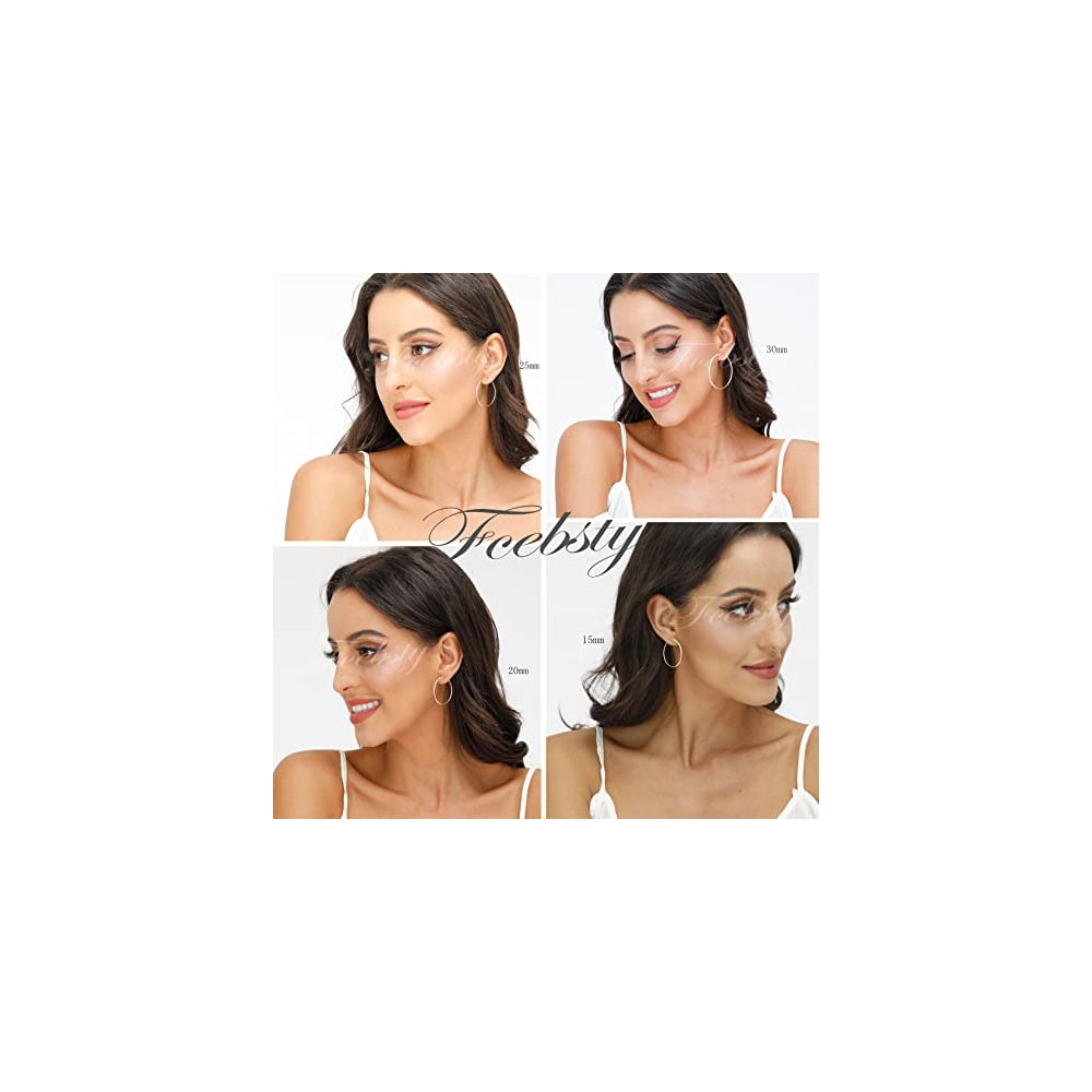 Aretes de aro de plata para mujeres